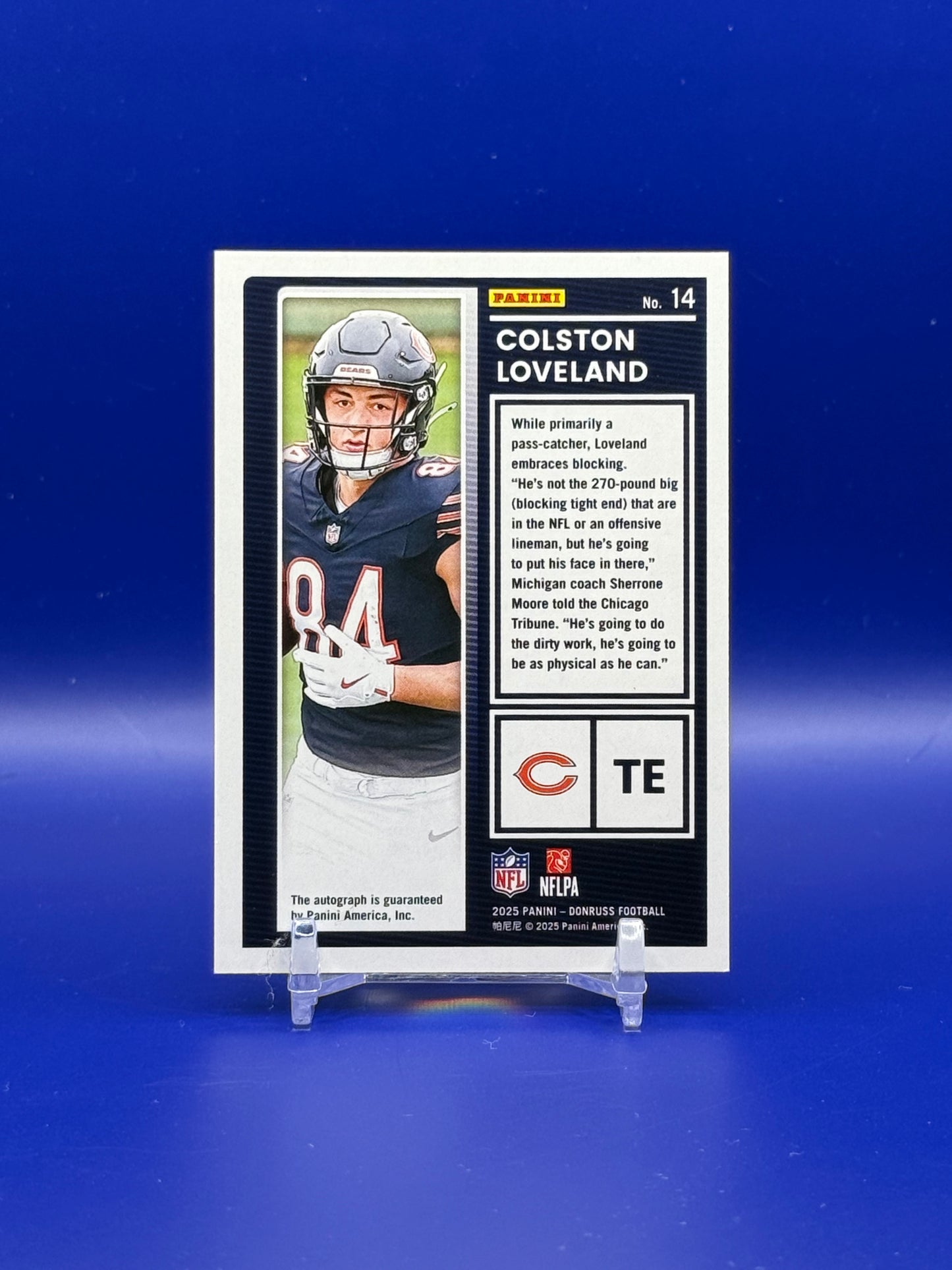 2025 Panini Donruss The Rookies Colston Loveland Auto /299 #14