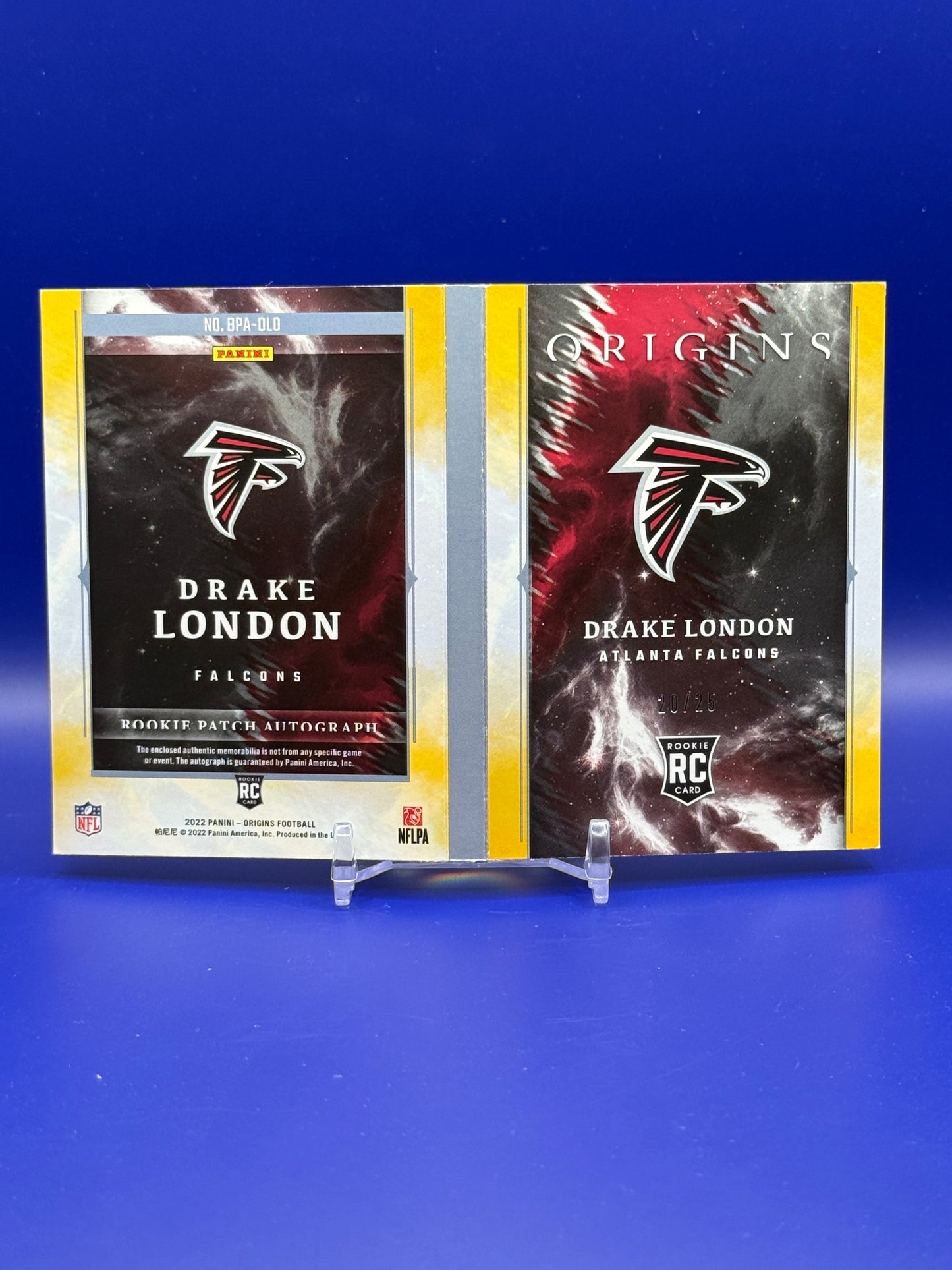 2022 Panini Origins Drake London RPA Booklet /25 #BPA-DLO