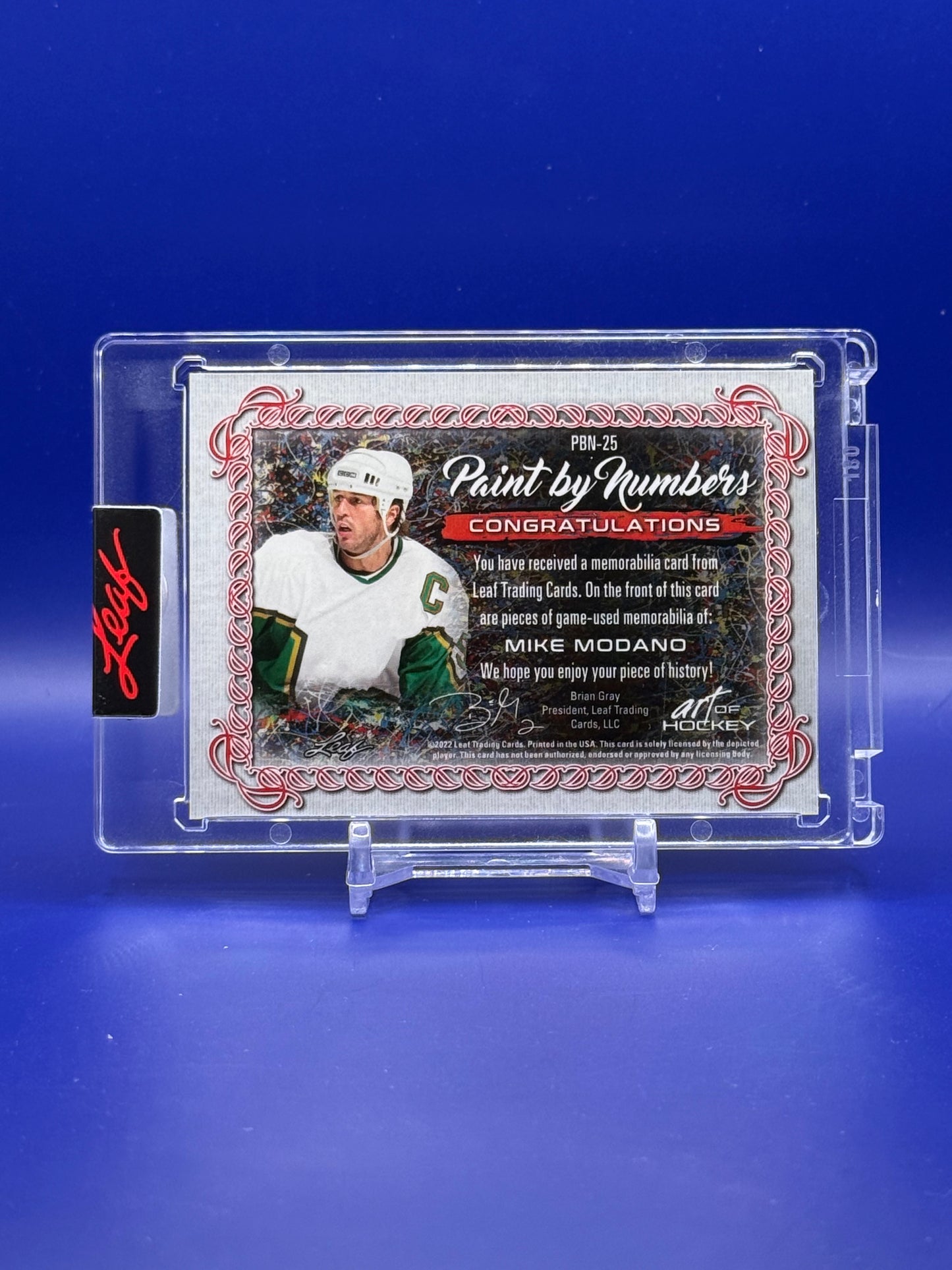 2022 Leaf Art of Hockey - #PBN-25 Paint by Numbers Mike Modano /45