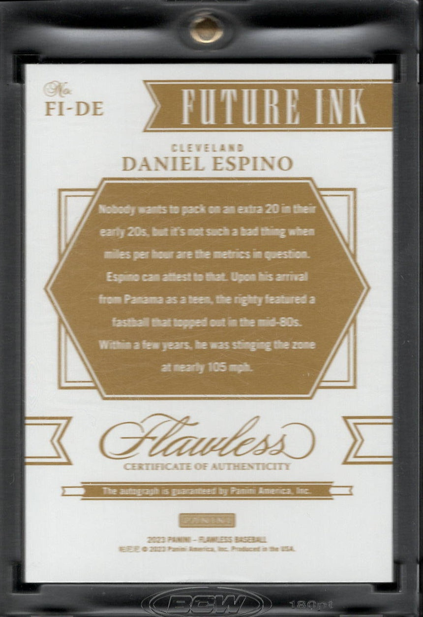 2023 Panini Flawless Future Ink Daniel Espino /15 #FI-DE