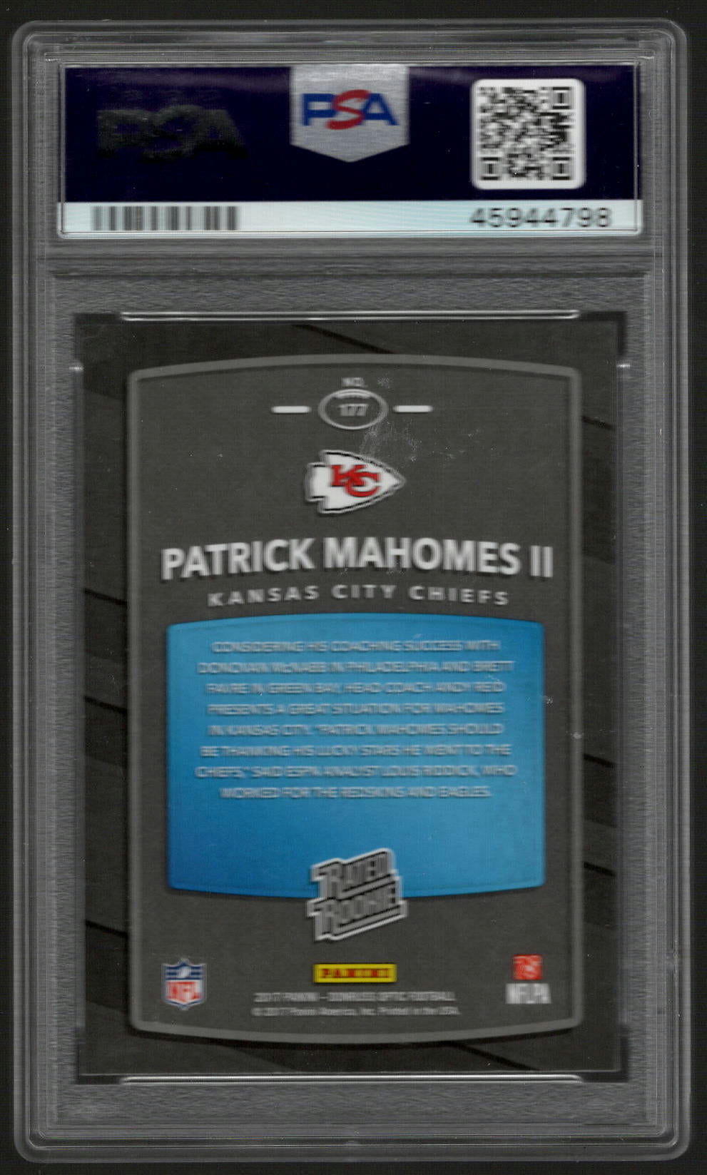 2017 Panini Donruss Optic Patrick Mahomes II #177 PSA 10