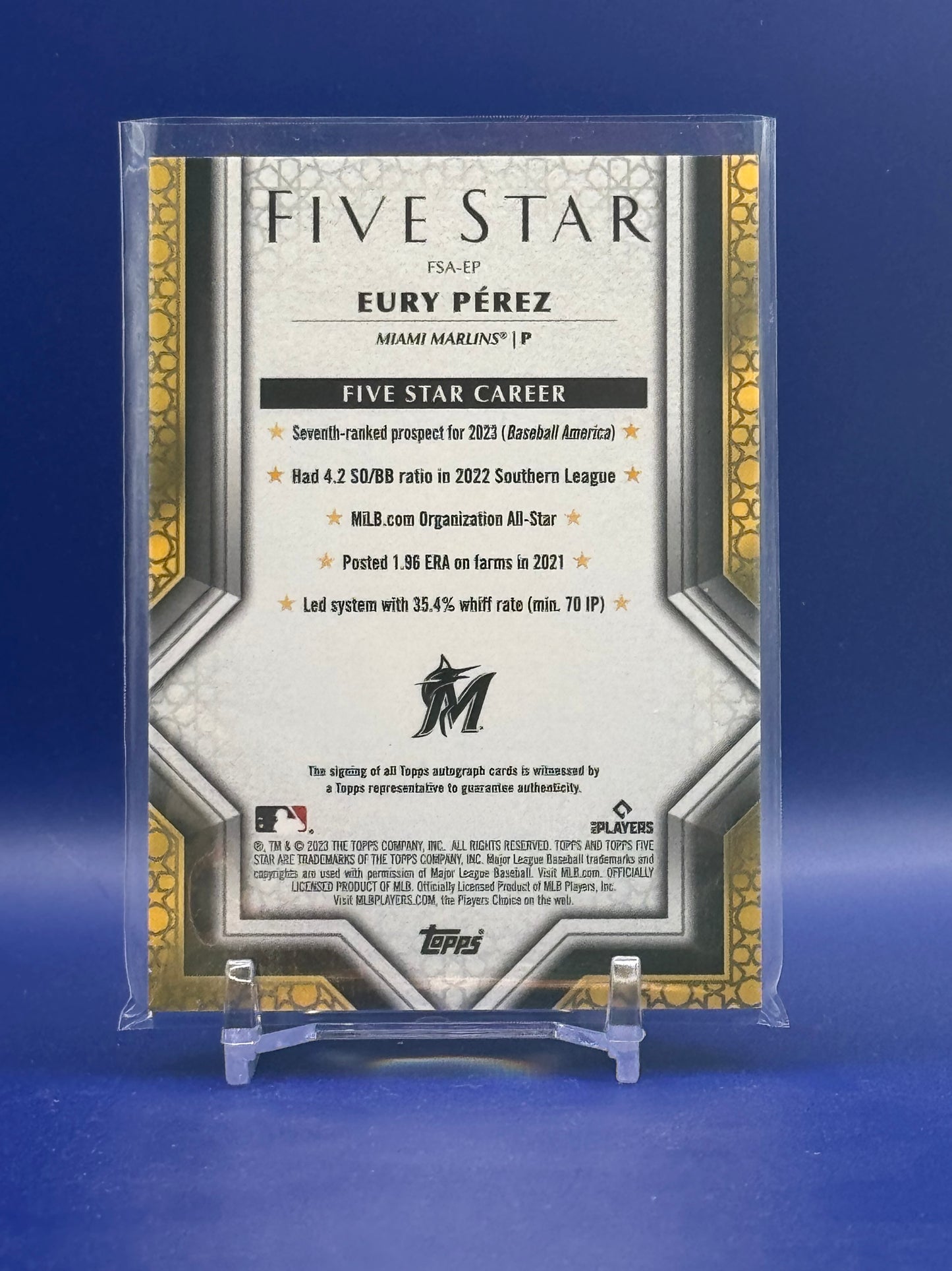 2023 Topps Five Star Eury Perez #FSA-EP
