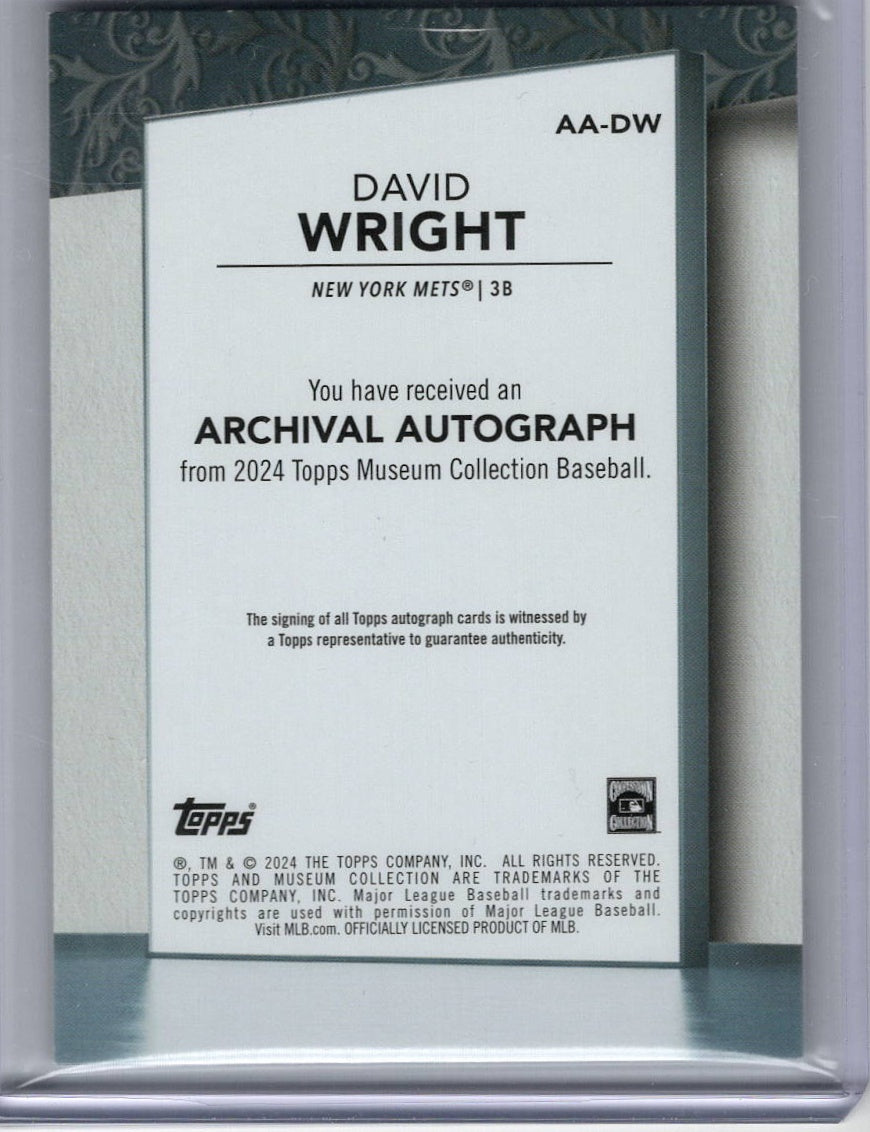 2024 Topps Museum Collection David Wright #AA-DW
