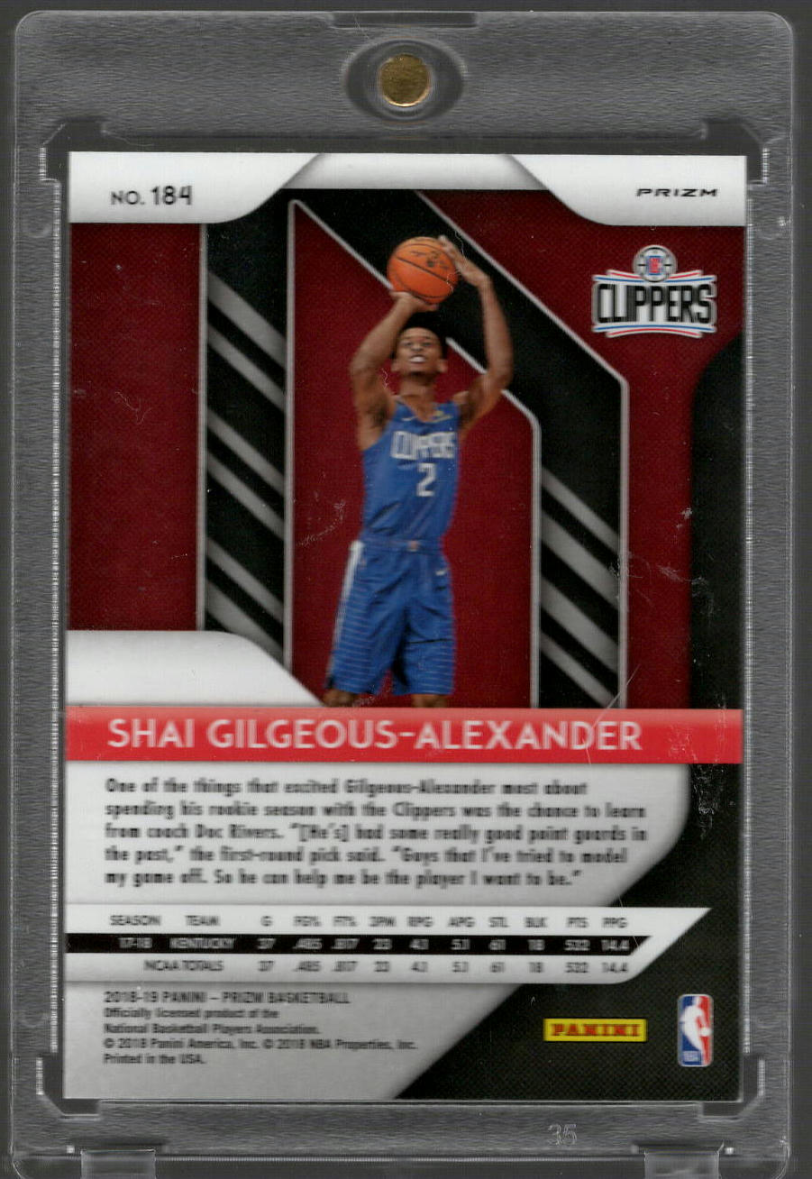 2018-19 Panini Prizm Shai Gilgeous-Alexander #184