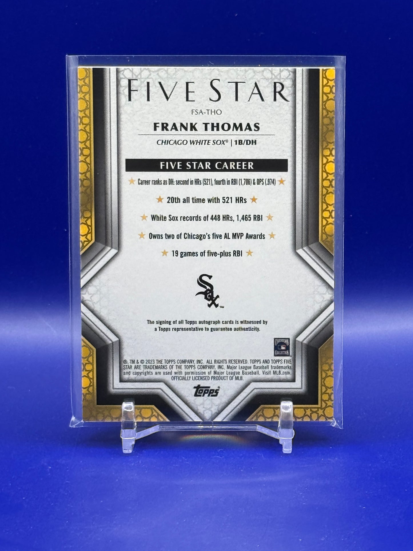 2023 Topps Five Star Frank Thomas #FSA-THO