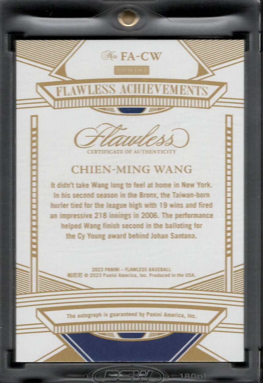 2023 Panini Flawless Flawless Achievements Chien-Ming Wang #FA-CW