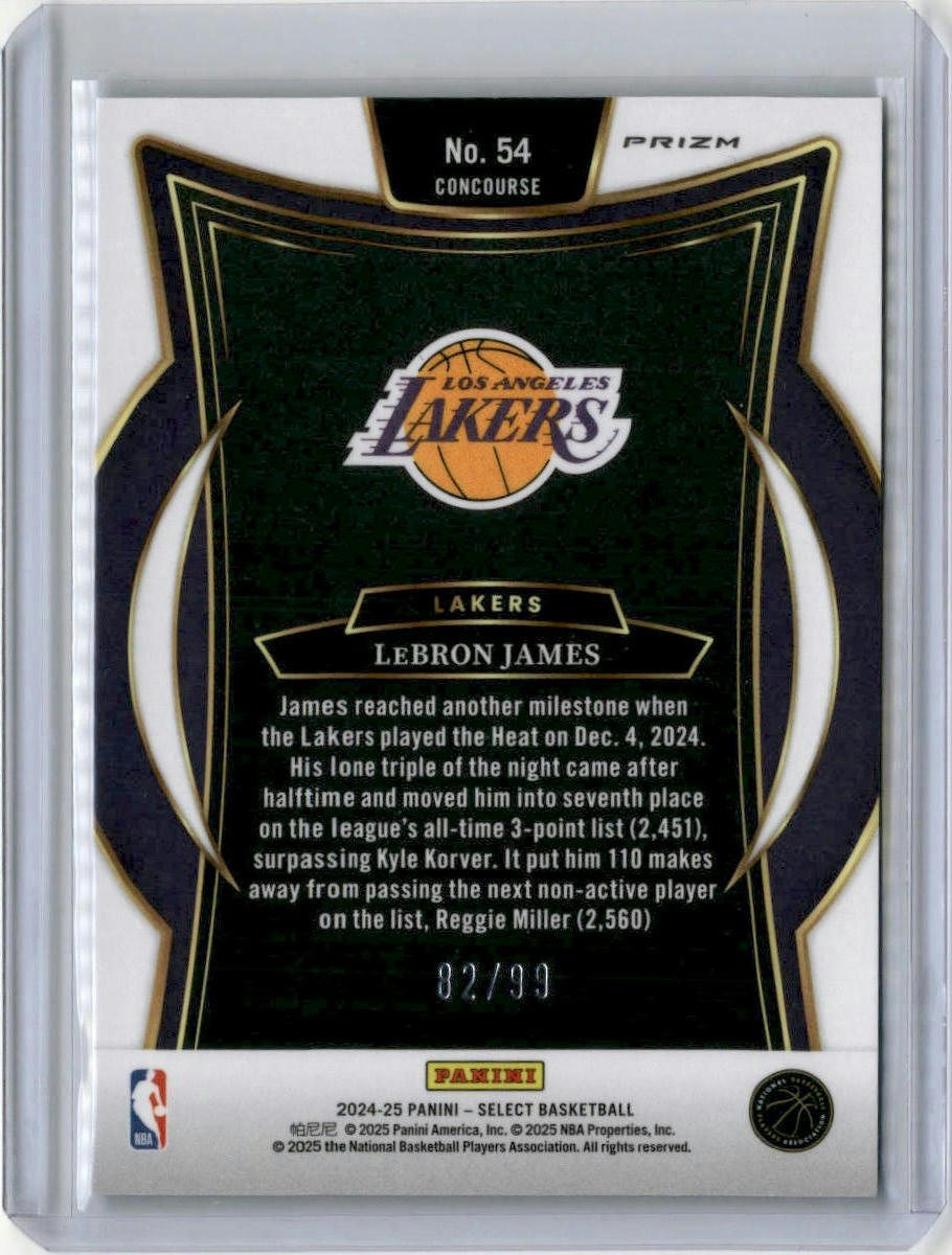2024-25 Panini Select LeBron James #54