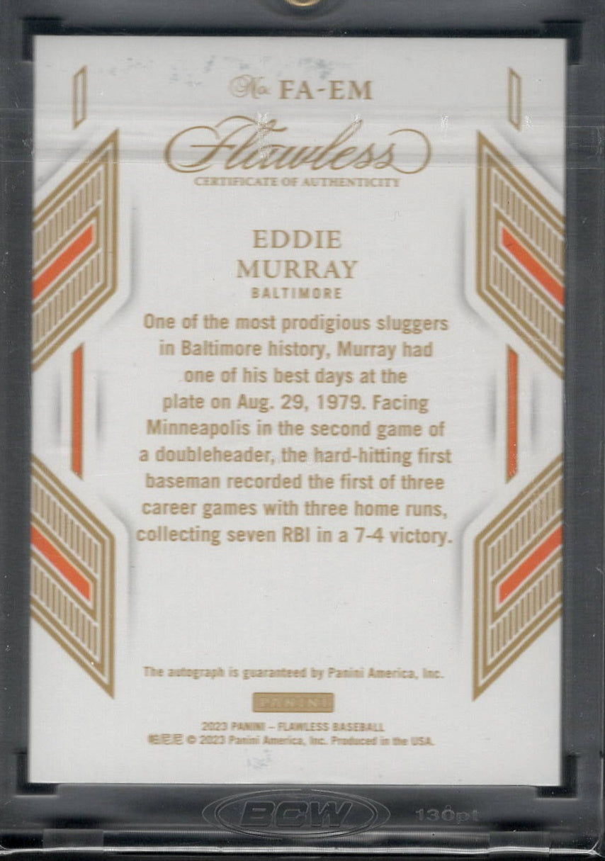 2023 Panini Flawless Eddie Murray #FA-EM