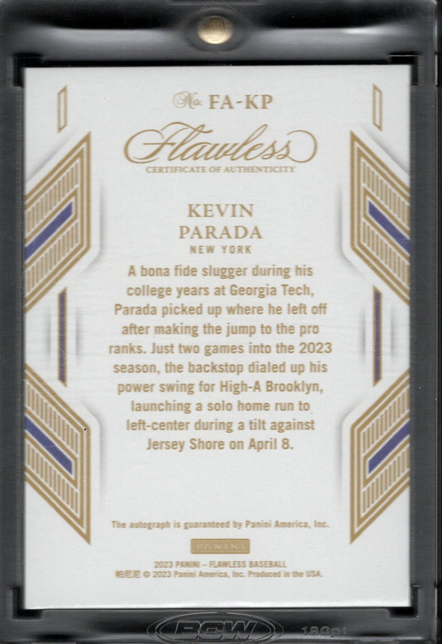 2023 Panini Flawless Kevin Parada Autographs /25 #FA-KP