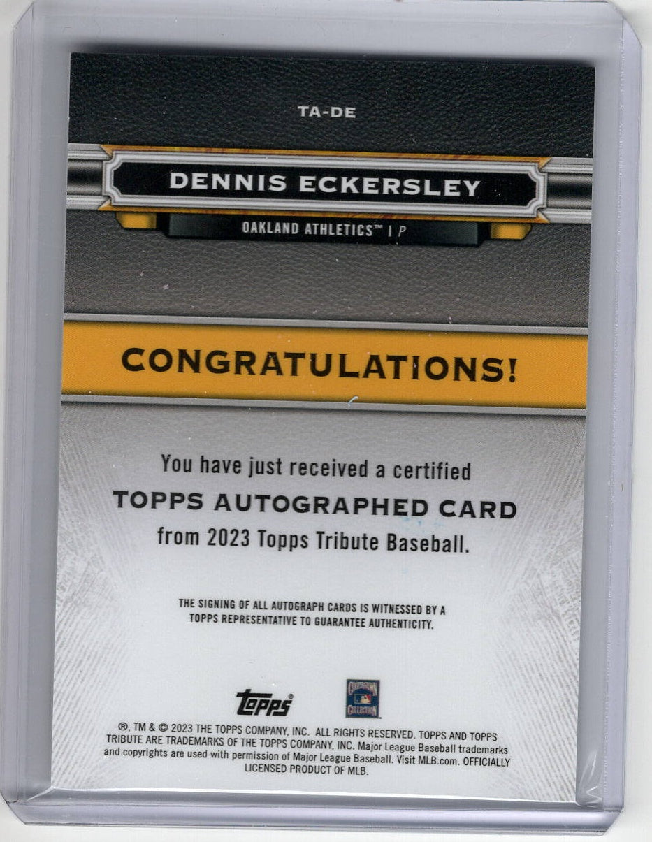 2023 Topps Tribute Dennis Eckersley #TA-DE