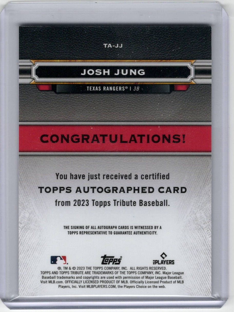 2023 Topps Tribute Josh Jung #TA-JJ