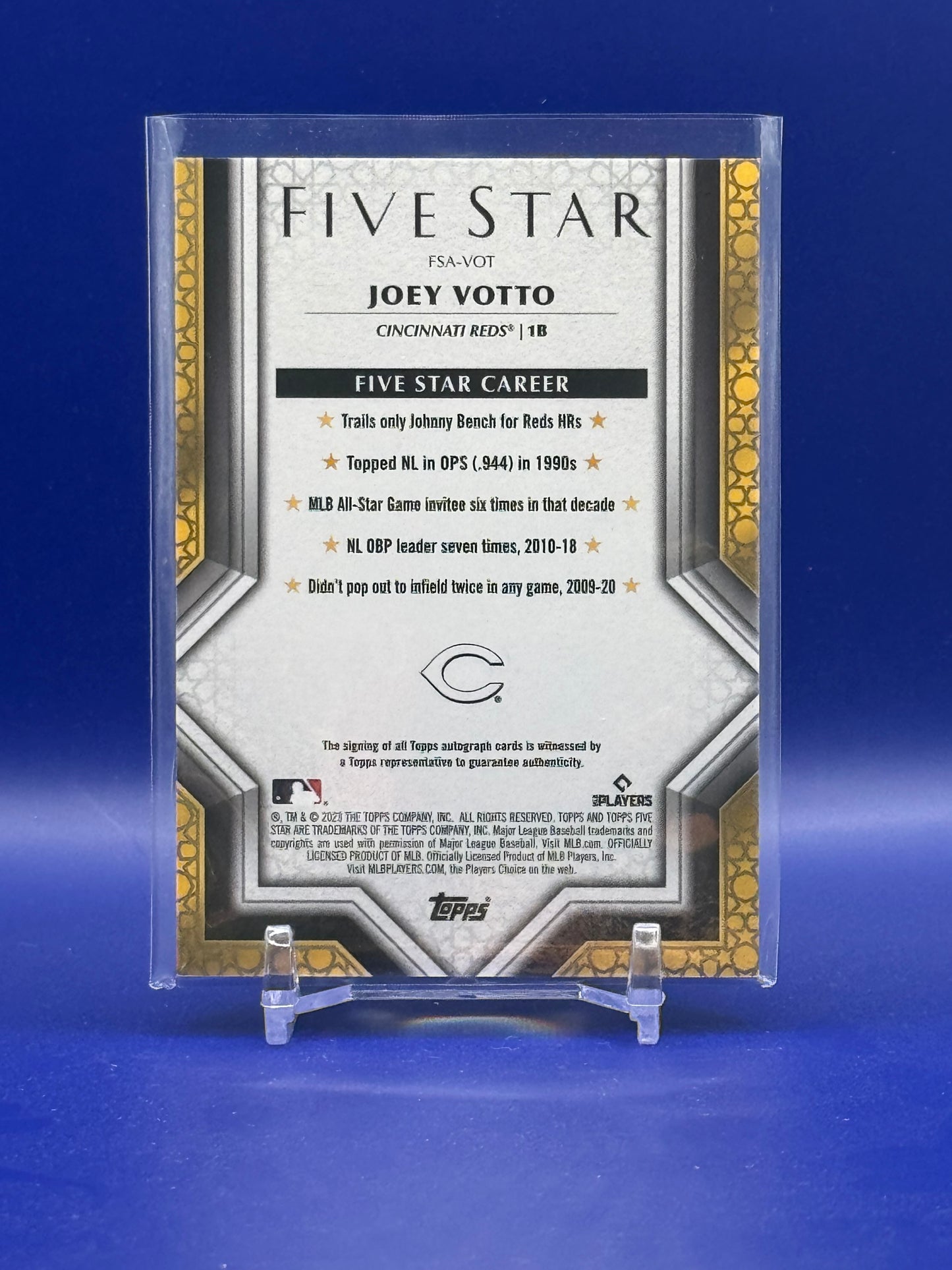 2023 Topps Five Star Joey Votto #FSA-VOT