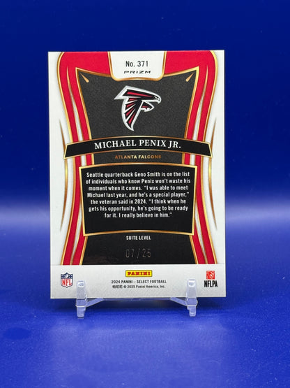 2025 Panini Select Michael Penix Jr. RC Blue Disco /25 #371