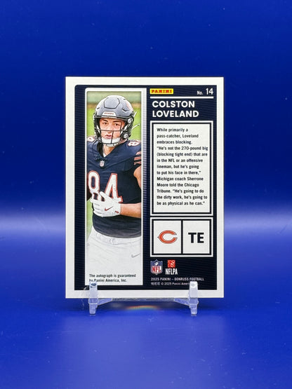 2025 Panini Donruss The Rookies Colston Loveland Auto /299 #14