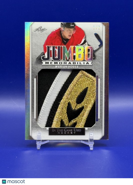 2020 Leaf In The Game Used - Jumbo Memorabilia Hockey Marian Hossa /2 #JM-30