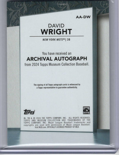 2024 Topps Museum Collection David Wright #AA-DW