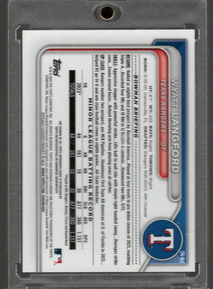 2024 Bowman Chrome Wyatt Langford #CPA-WLA