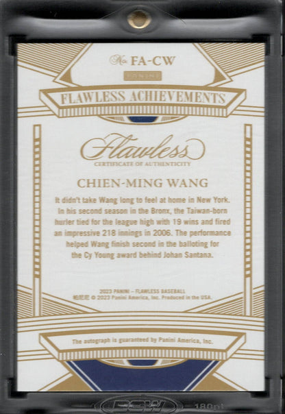 2023 Panini Flawless Flawless Achievements Chien-Ming Wang #FA-CW