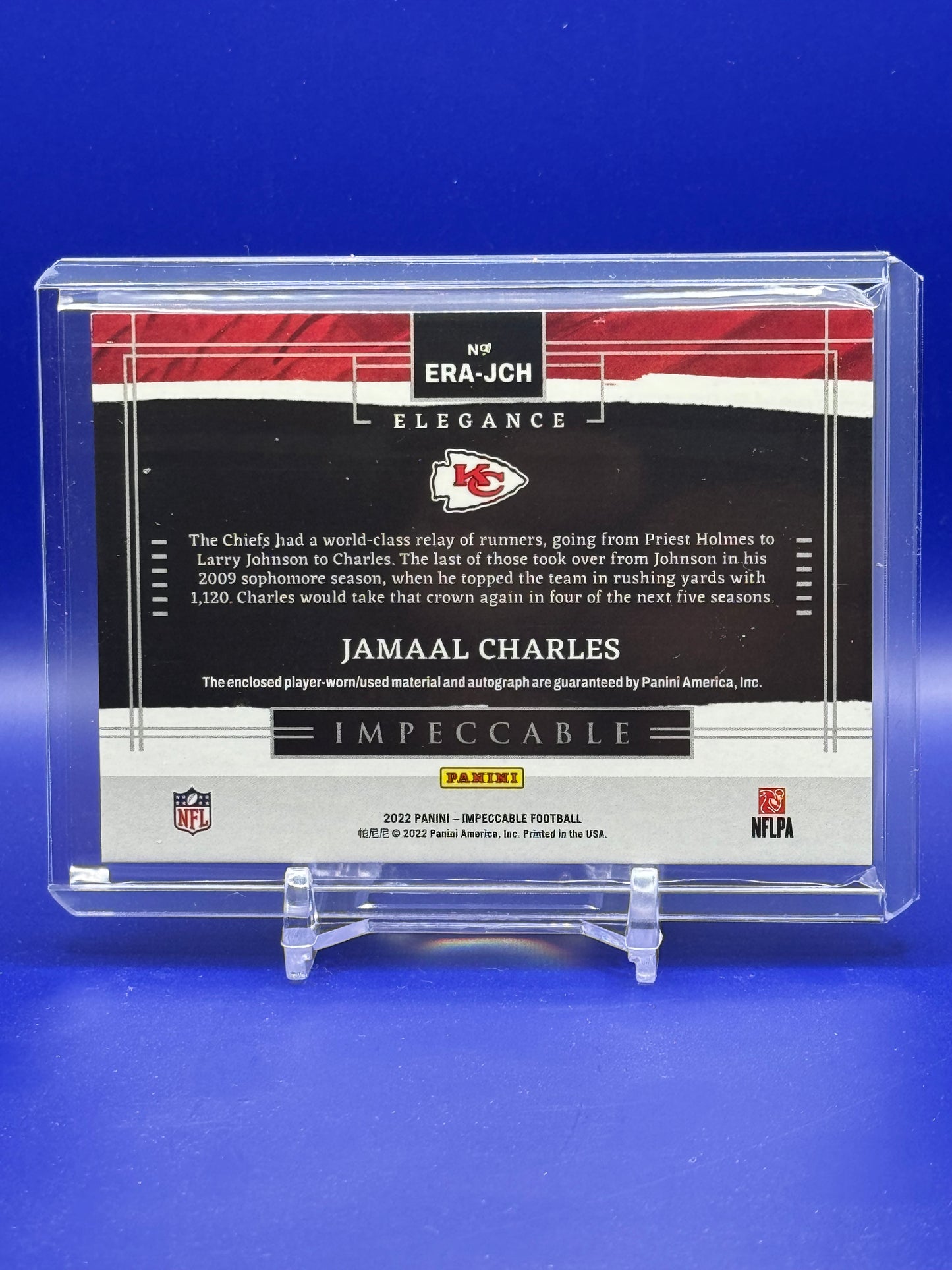 2022 Panini Impeccable Jamaal Charles #ERA-JCH