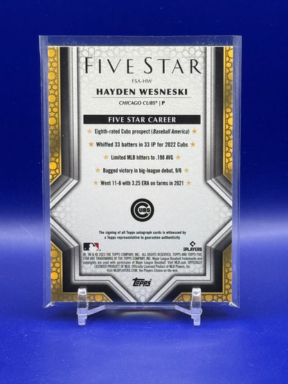 2023 Topps Five Star Hayden Wesneski #FSA-HW