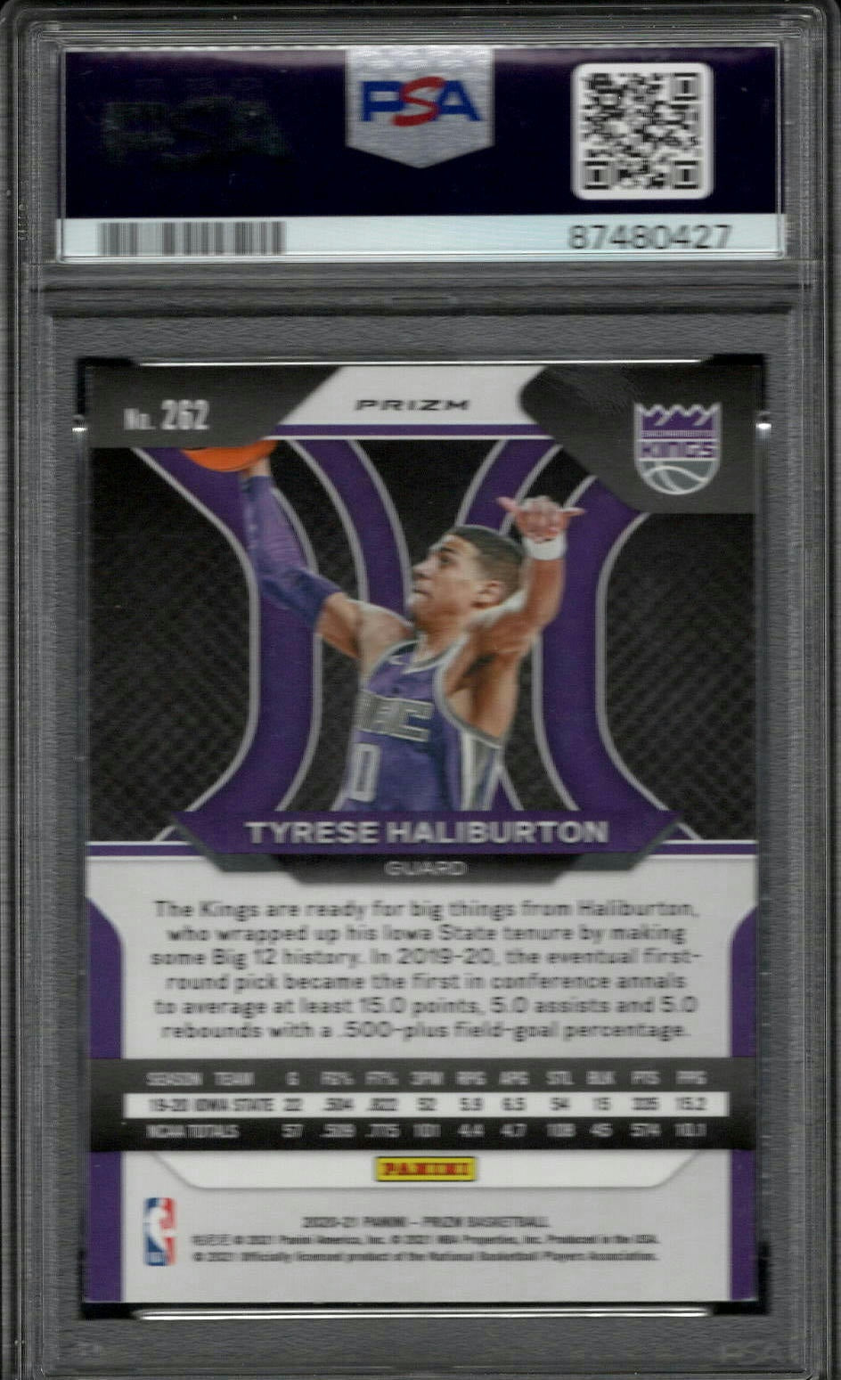 2020 Panini Prizm Tyrese Haliburton #262 PSA 9