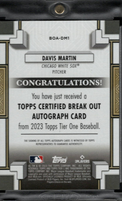 2023 Topps Tier One Davis Martin #BOA-DM1