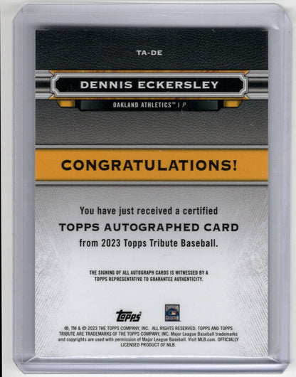 2023 Topps Tribute Dennis Eckersley #TA-DE