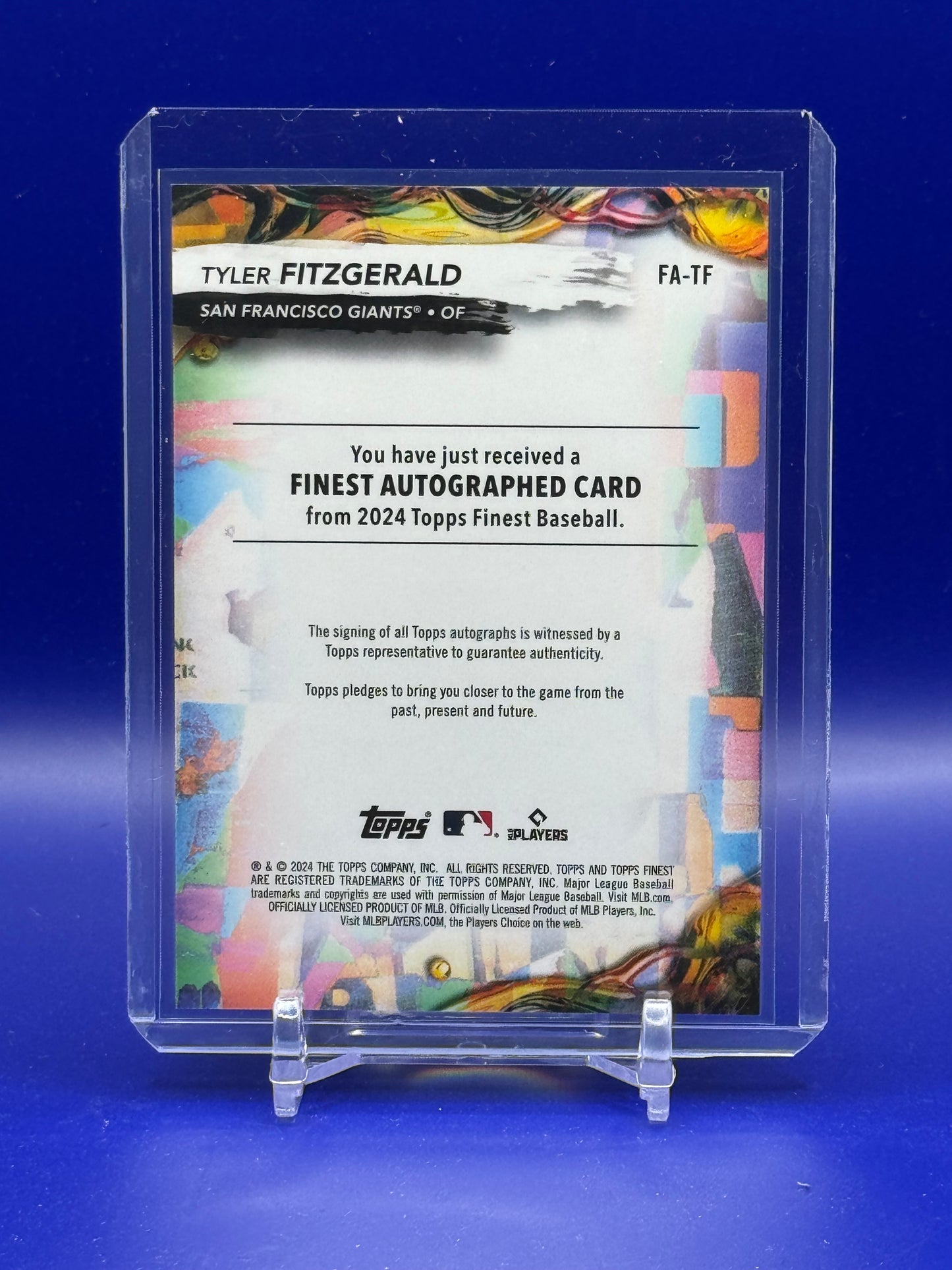 2024 Topps Finest Tyler Fitzgerald #FA-TF