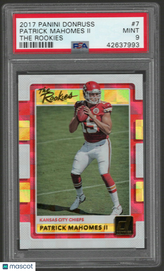 2017 Panini Donruss Patrick Mahomes II #7 PSA 9