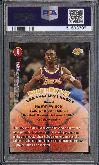 1996 Stadium Club Rookies 2 Kobe Bryant #R9 PSA 9
