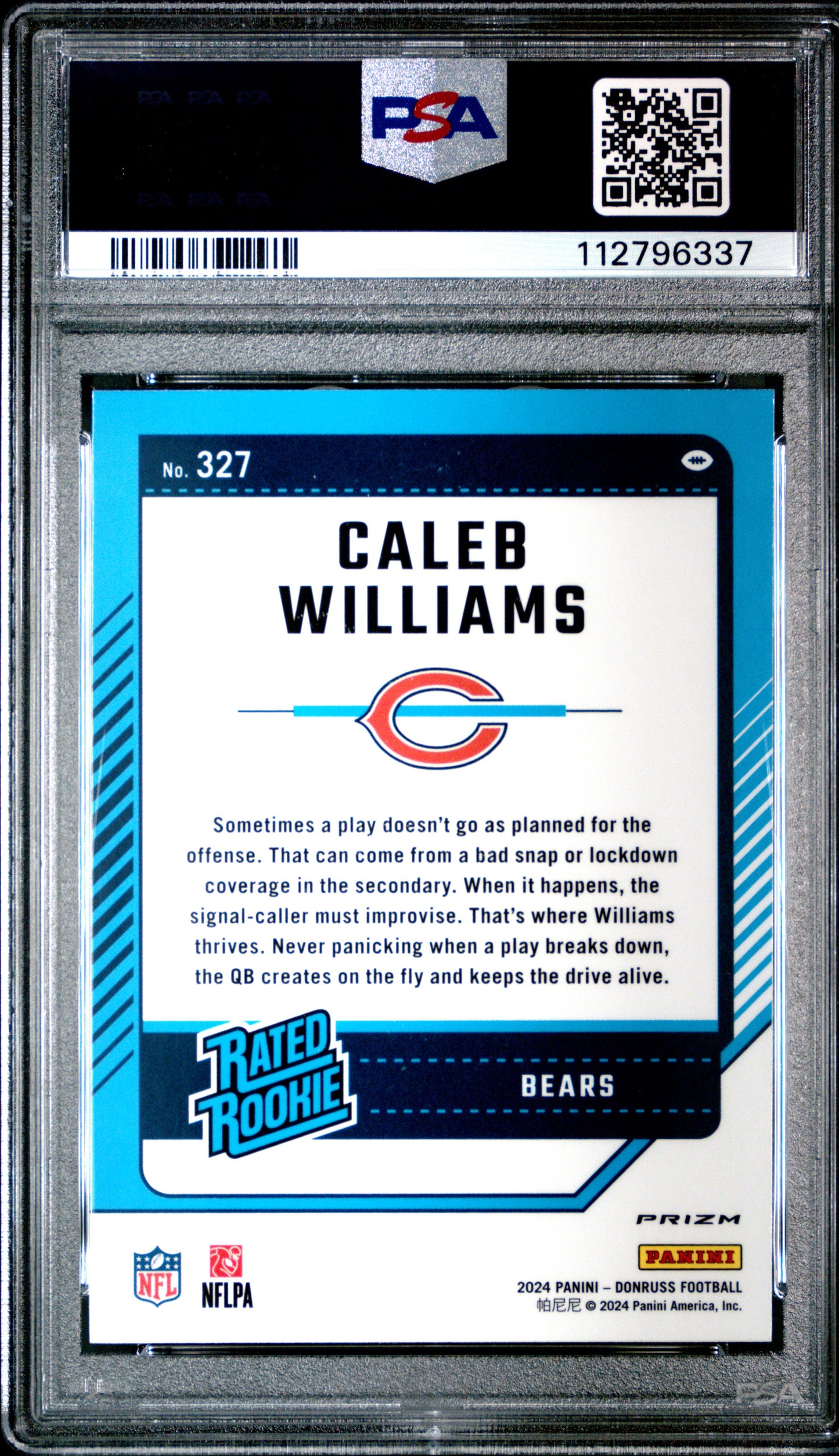 2024 Panini Donruss Caleb Williams RC - Pink #327 PSA 10