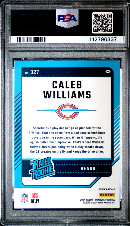 2024 Panini Donruss Caleb Williams RC - Pink #327 PSA 10