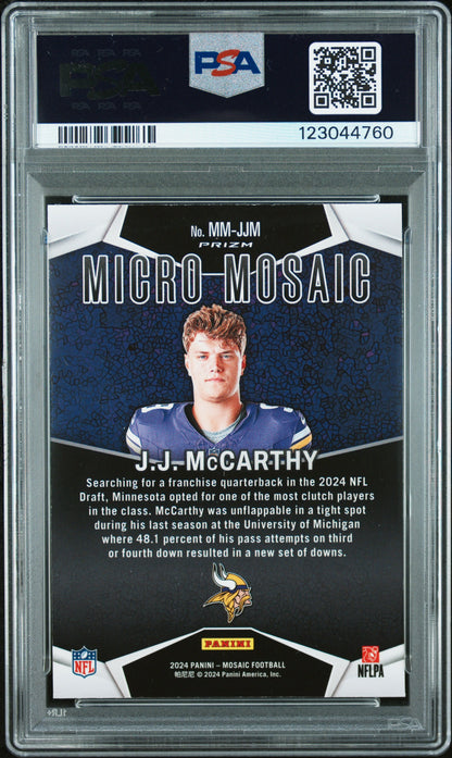 2024 Panini Mosaic JJ Mccarthy #MMJJM PSA 9