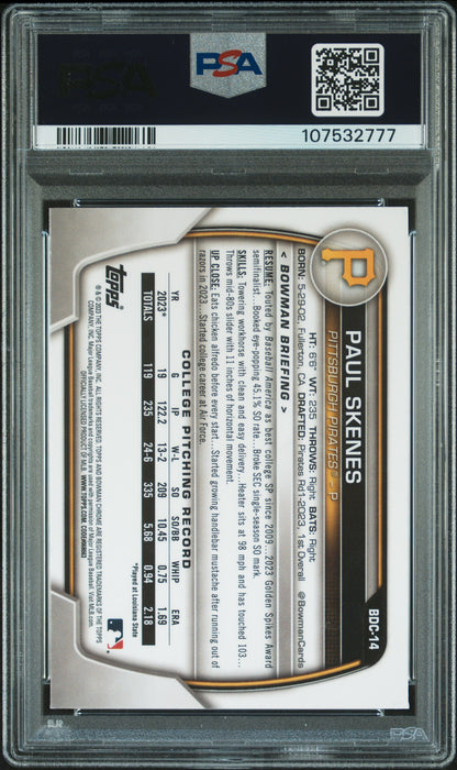 2023 Bowman Draft Paul Skenes #BDC14 PSA 9
