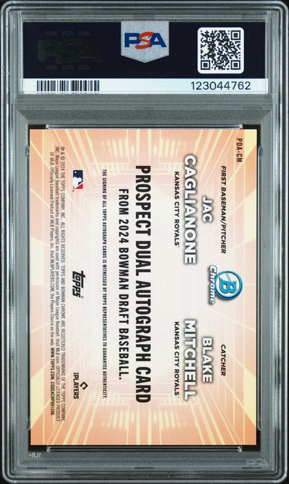 2024 Bowman Draft Jac Caglianone Blake Mitchell #PDACM PSA 10