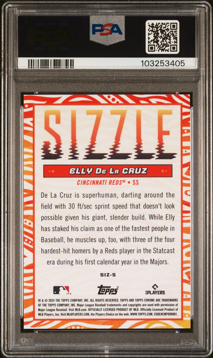 2024 Topps Chrome Update Sizzle Elly De La Cruz #SIZ5 PSA 10