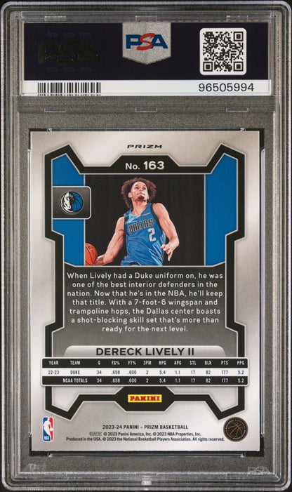 2023 Panini Prizm Dereck Lively II #163 PSA 9