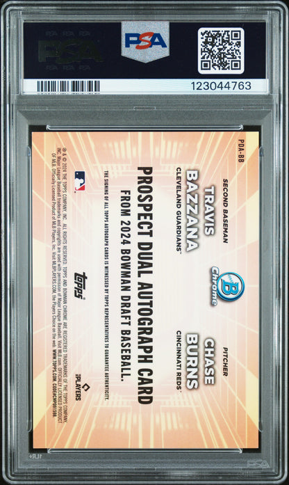 2024 Bowman Draft Travis Bazzana Chase Burns #PDABB PSA 9