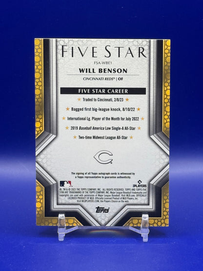 2023 Topps Five Star Will Benson #FSA-WBE1