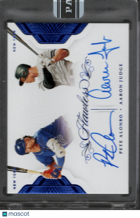2020 Panini Flawless Black Box 1 of 1 Aaron Judge Pete Alonso #DS-AJ
