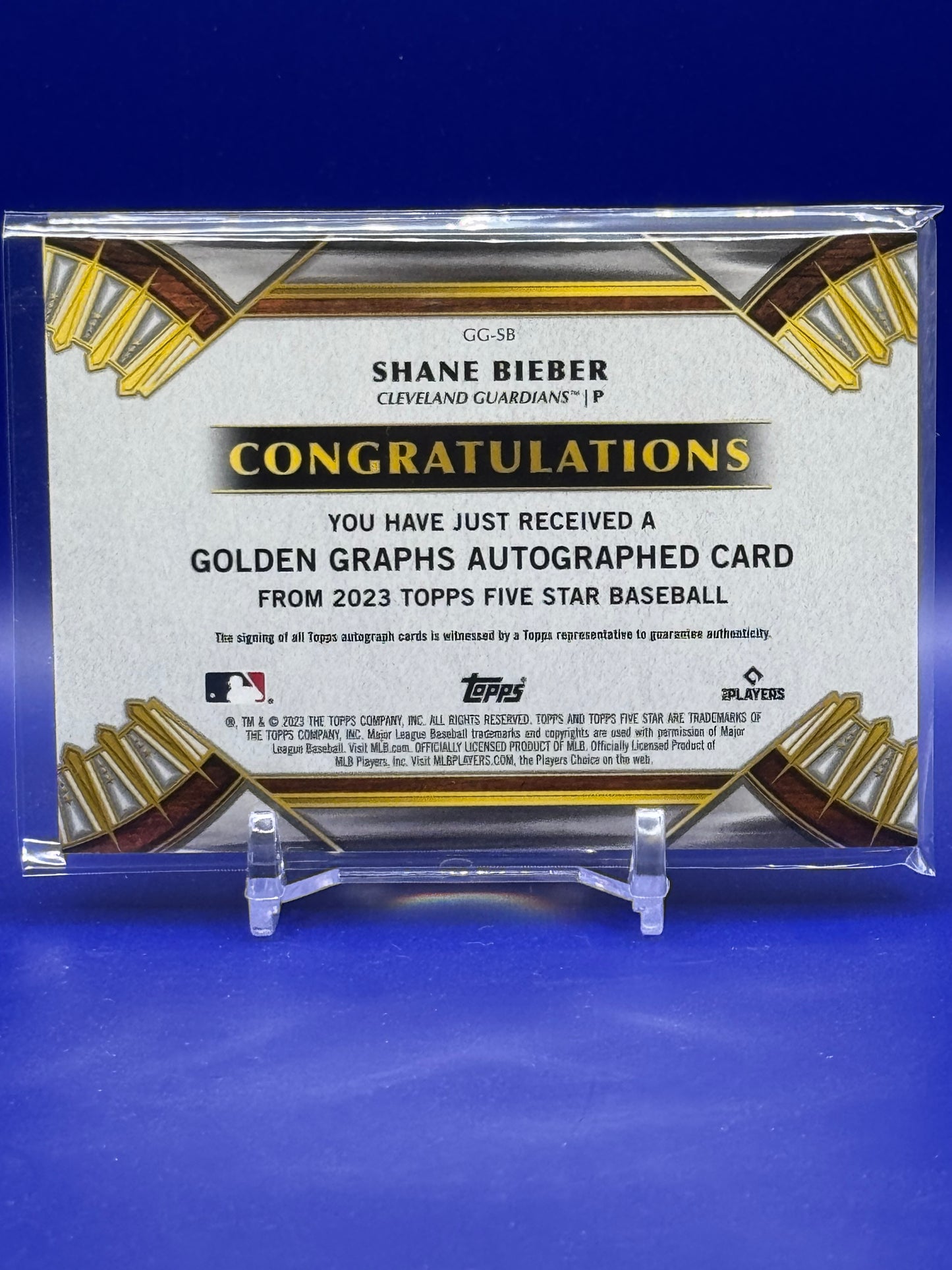 2023 Topps Five Star Shane Bieber #GG-SB