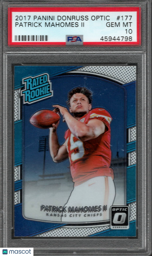 2017 Panini Donruss Optic Patrick Mahomes II #177 PSA 10