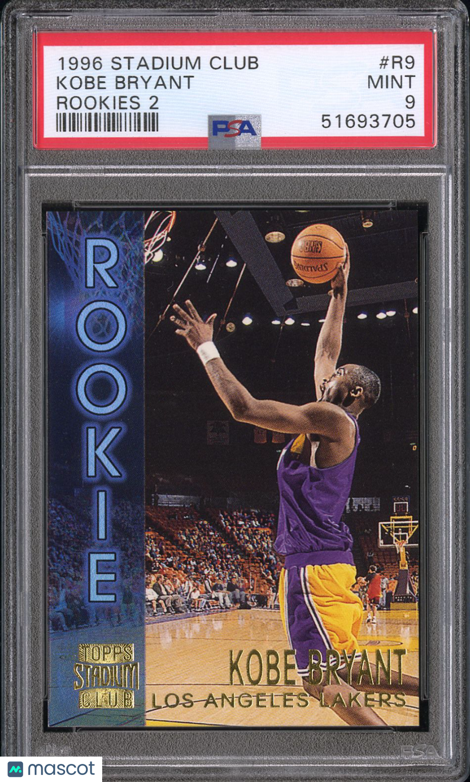 1996 Stadium Club Rookies 2 Kobe Bryant #R9 PSA 9