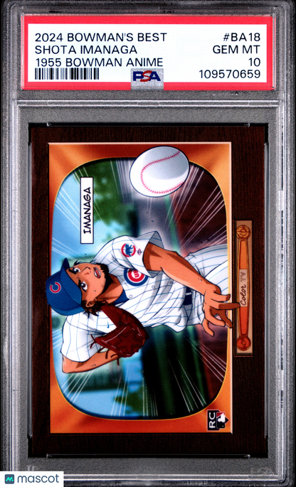 2024 Bowman's Best 1955 Bowman Anime Shota Imanaga #BA18 PSA 10