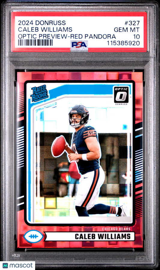 2024 Panini Donruss Caleb Williams #327 PSA 10