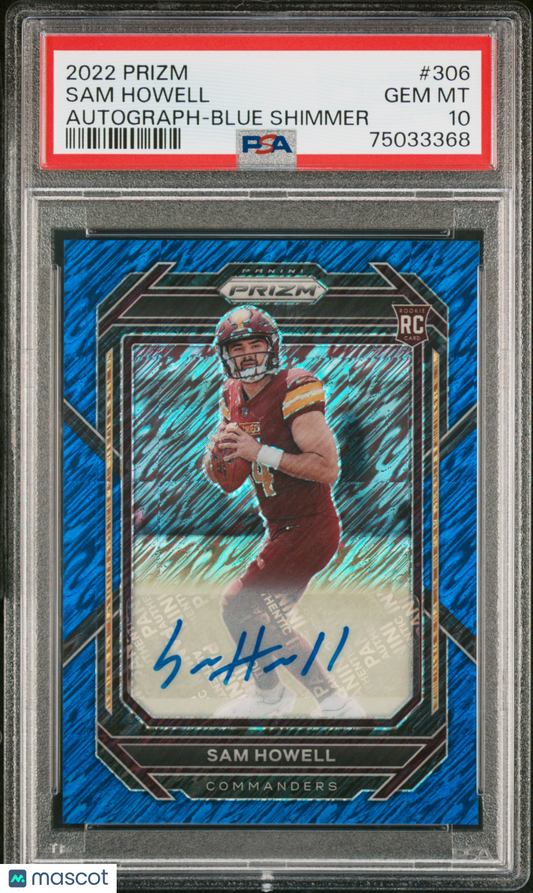 2022 Panini Prizm Sam Howell #306 PSA 10