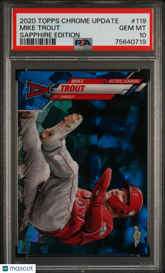 2020 Topps Chrome Update Sapphire Edition Mike Trout #119 PSA 10