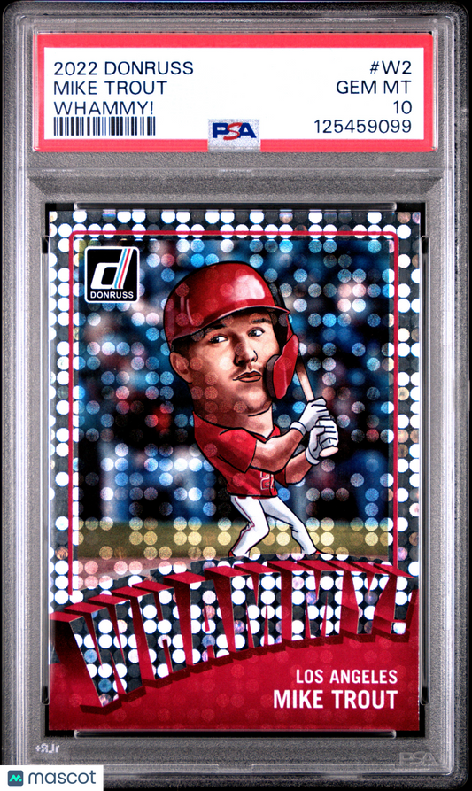 2022 Panini Donruss Whammy! Mike Trout #W2 PSA 10 - Case Hit