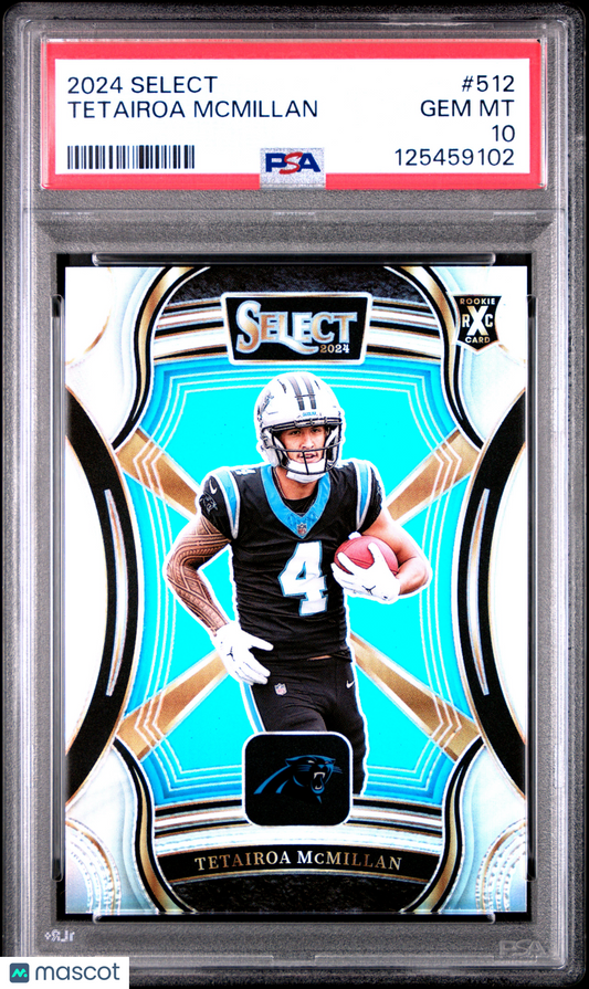 2024 Panini Select Tetairoa Mcmillan XRC #512 PSA 10