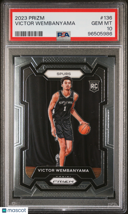 2023 Panini Prizm Victor Wembanyama #136 PSA 10